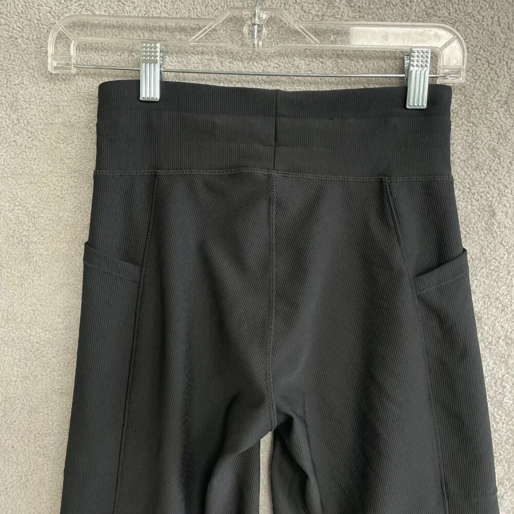 NWOT 32 Degrees Women's XS Black Wide Leg Ribbed Pants